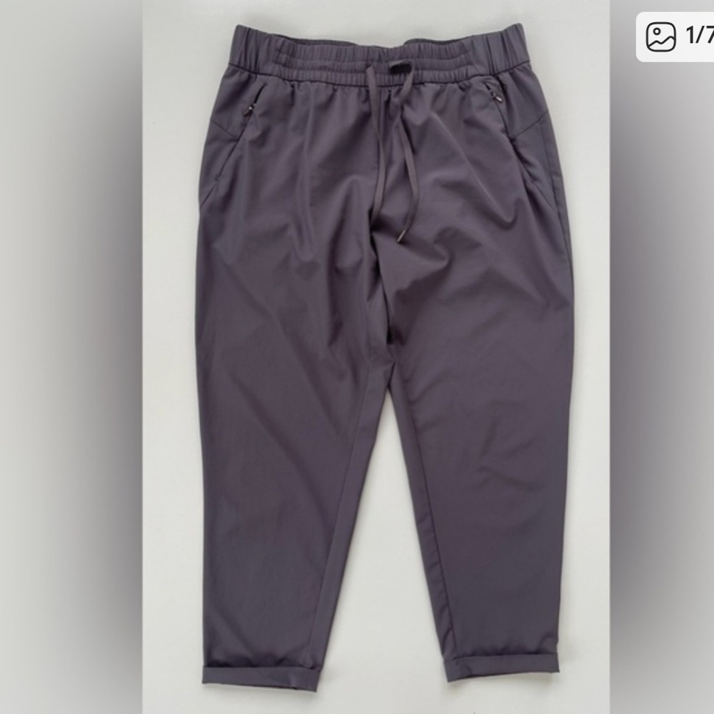 Calia Womens Purple Gray Crop Track Pants